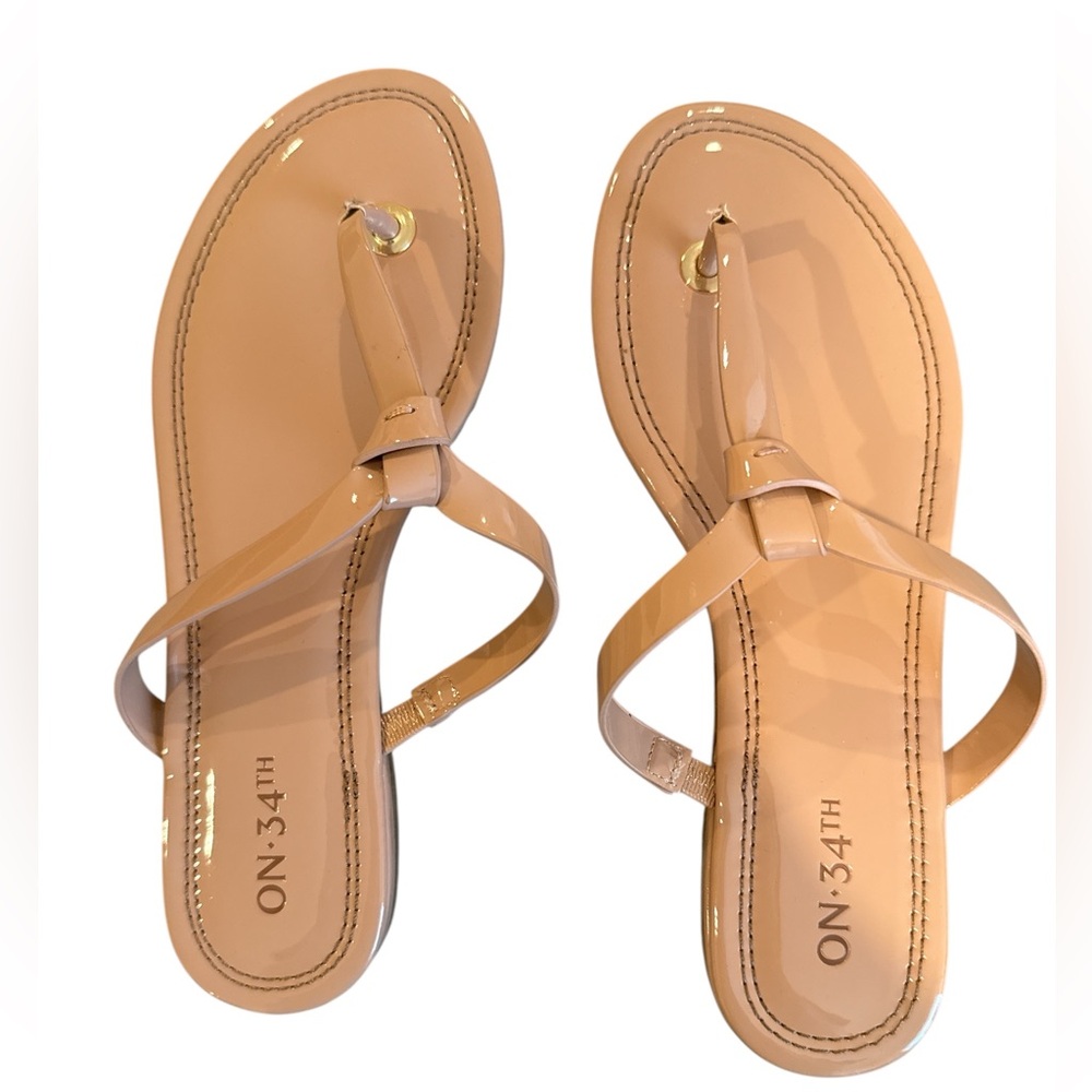 On 34th Galinaap Buff Nude Sandals